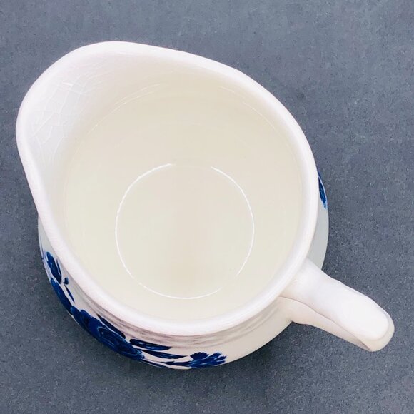 Vintage 60s Enoch Wedgwood Tunstall BLUE ROSE Ironstone Creamer Chateaucore - Picture 7 of 9